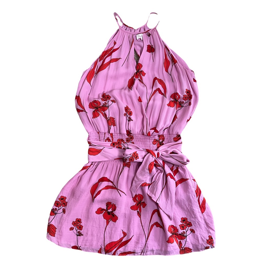 Parker Larissa Floral mini dress halter sleeveless in Maiden Lane XS - Picture 2 of 9